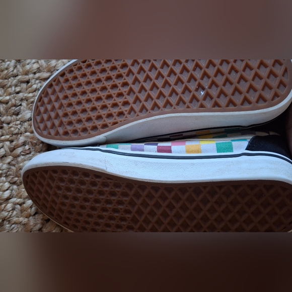 Vans Old Skool Checkerboard Low Women's Size 7 Sneakers Black Multicolor Sku - Picture 7 of 8